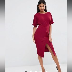 ASOS Curve Red Shift Dress
